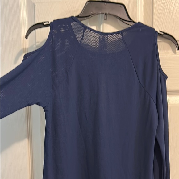 Blue Cold Shoulder Top - Picture 5 of 5